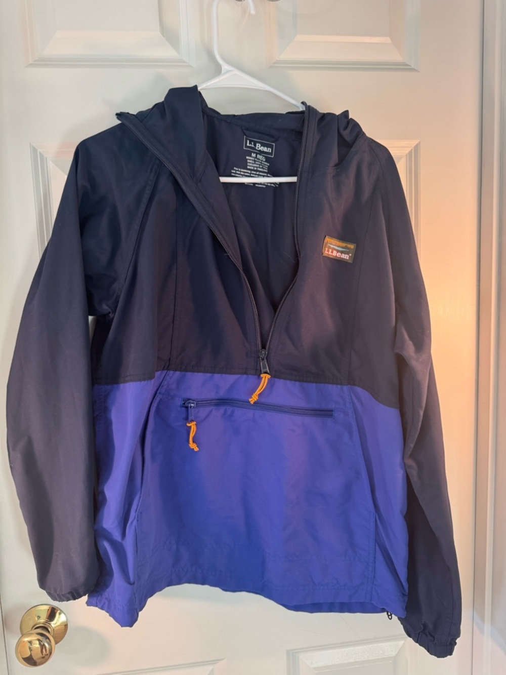 L.L.Bean Navy Women's Nylon Pullover Anorak